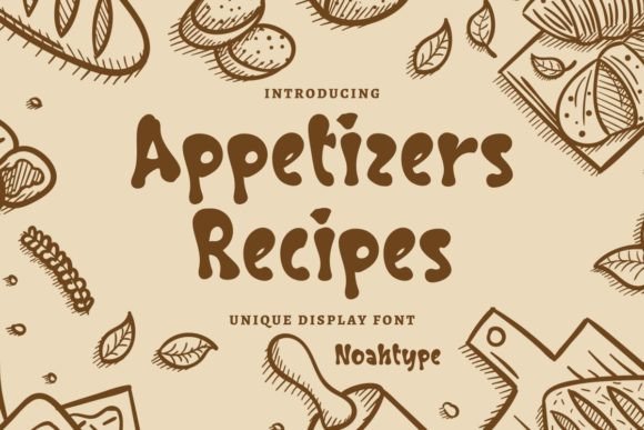 Appetizers Recipes: A Playful Display Font for Food Web Design