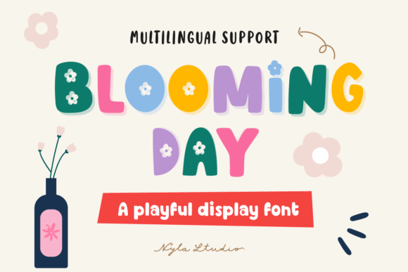 Blooming Day: A Playful Display Font for Branding