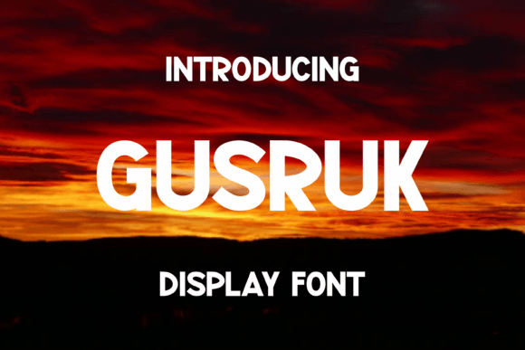 Gusruk: The Unique Display Font for Bold Branding