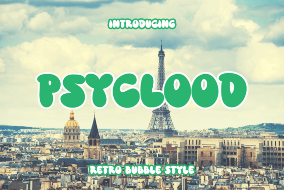Psyclood Font: A Retro Bubble Typeface for Branding