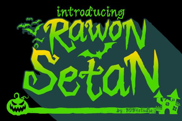 Rawon Setan: A Playful Display Font for Campaigns