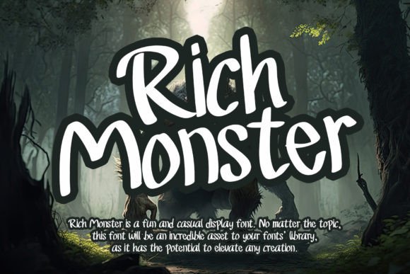 Rich Monster: A Fun Display Font for Makers