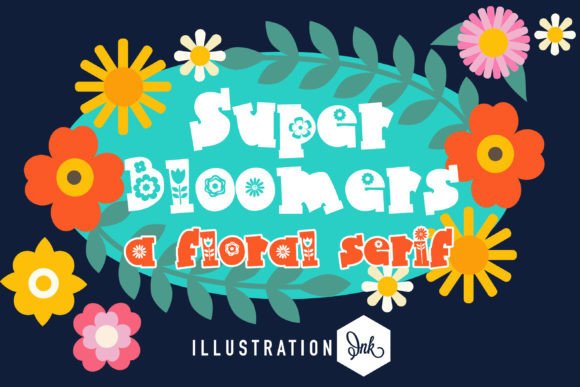 Super Bloomers: The Floral Display Font for Crafters