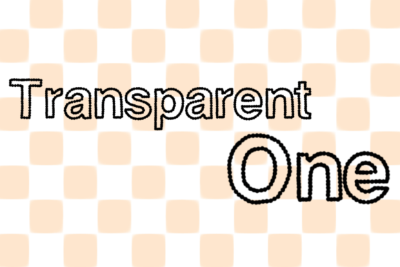 Transparent One: A Dotted Display Font for Makers